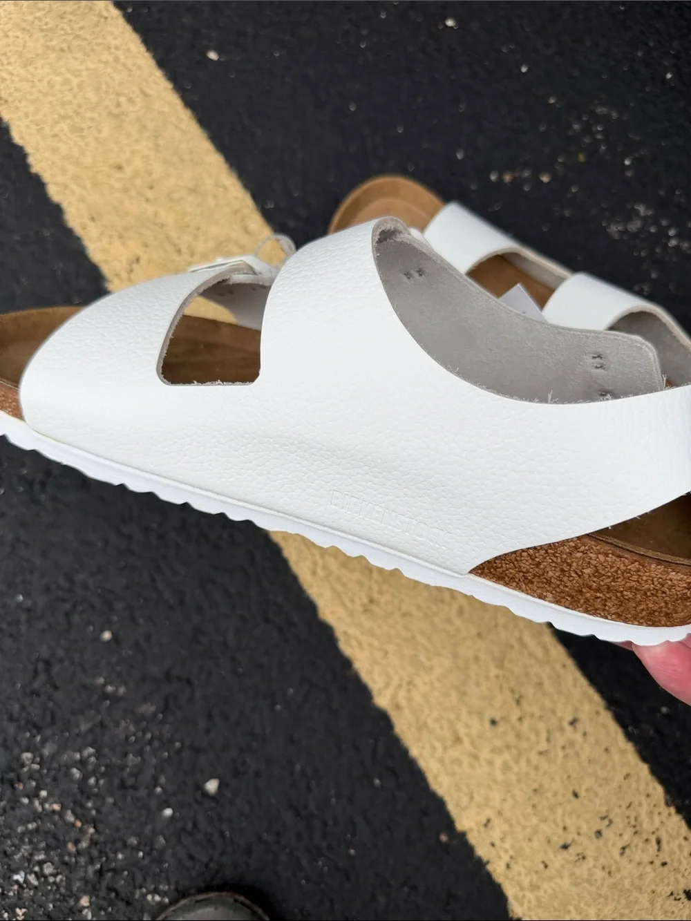 Birkenstock Men Milano White Two-Strap Slide Sandals.Unisex